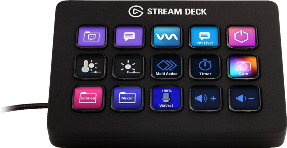 Elgato - Stream Deck MK.2 Full-size Wired USB Keypad with 15